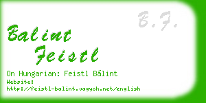 balint feistl business card
